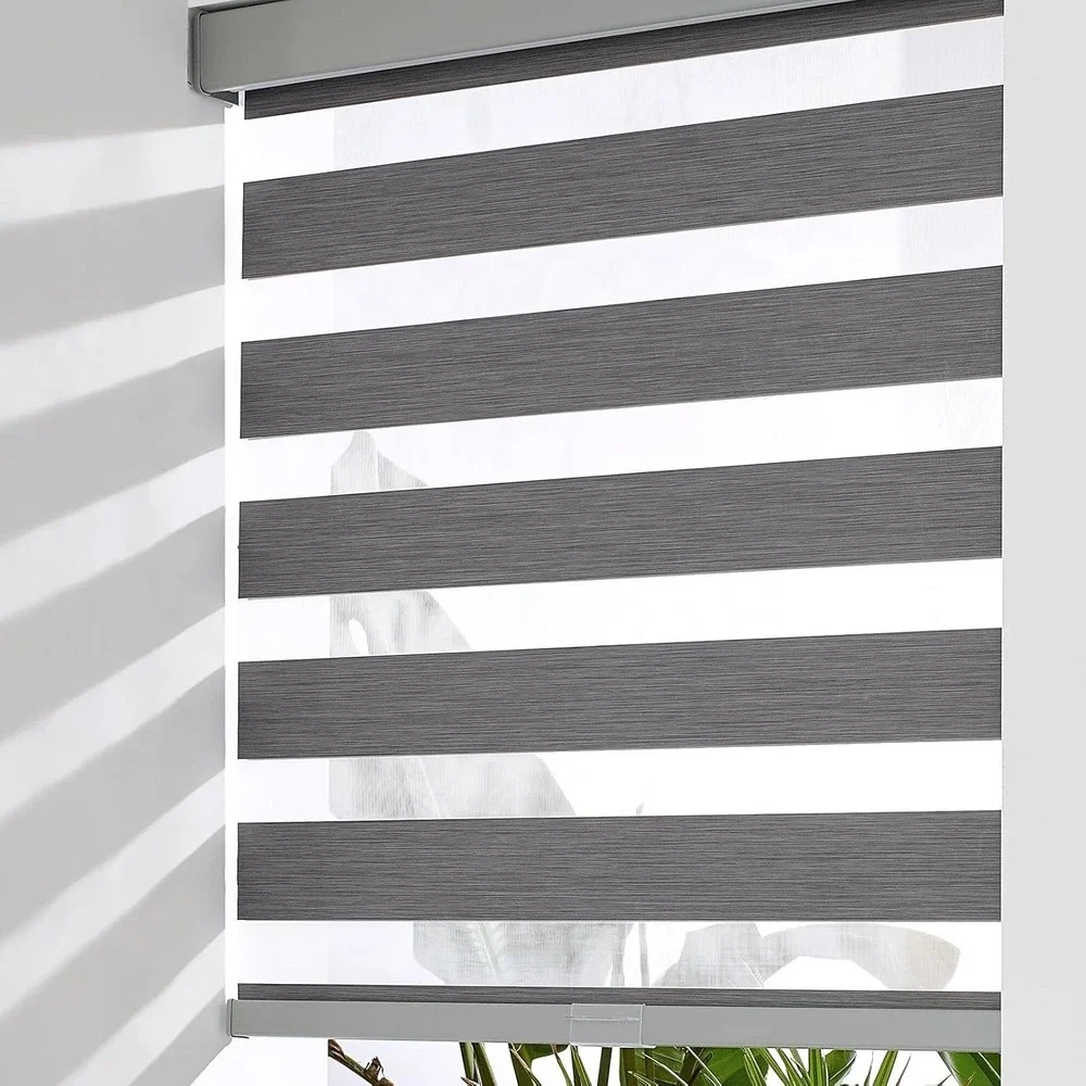Pack of 2 Zebra Blinds Light Filtering Privacy Shades Day Night No Tool‎ 32x72